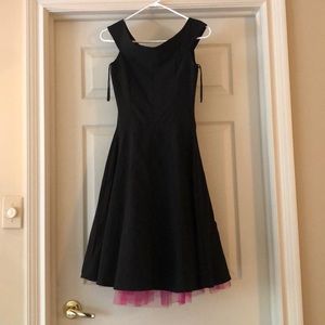 Off the shoulder black tie dress💕